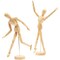 Bright Creations 2 Pack Posable Figure Wooden Mannequin for Drawing, 12-Inch Poseable Art Mannequin Figures, Wood Human Model for Drawings and Paintings, Drawing Mannequins with Base